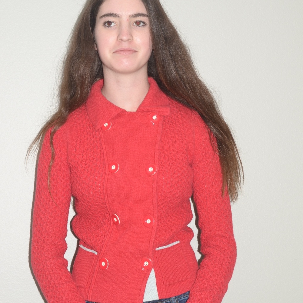 Women's vintage Anthropologie small red sweater
